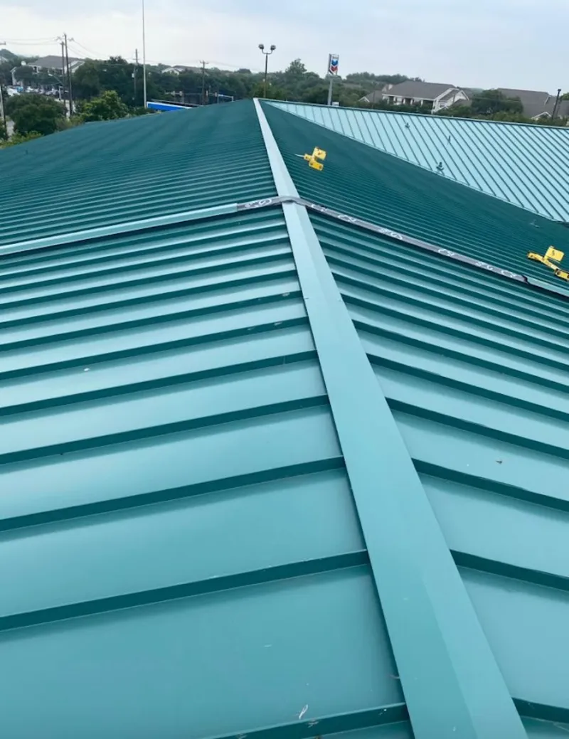 Green commercial metal roof ridge and valley for Metal Roof Repair in Colville